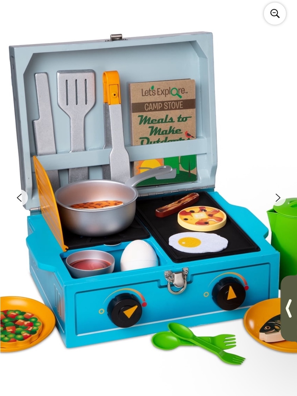 New in box Melissa & Doug Kids Blue Camp Stove Playset with Accessories